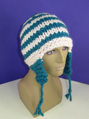 Super Chunky Stripe Trapper Hat