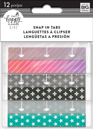 Happy Planner Adhesive Snap-In Tabs 12/Pkg - Healthy Hero