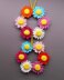 Small flower wreath decoration - easy from scraps of yarn