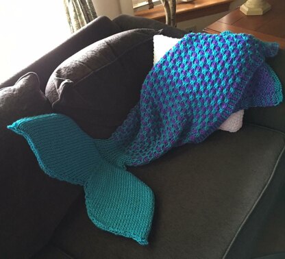 Two Color Mermaid Tail Blanket