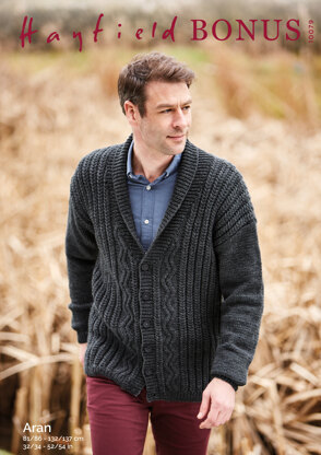 Cardigan in Hayfield Bonus Aran 100g - 10079 - Leaflet