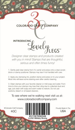 Colorado Craft Company Clear Stamps 4"X6" - Military Strong-Lovely Legs