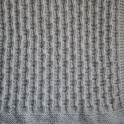 Stormy Gray Reversible Baby Blanket.