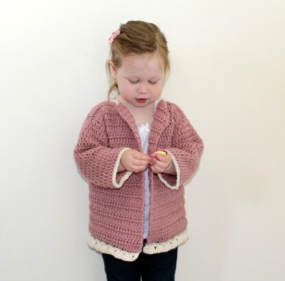 PDF14 Crochet Frill Cardigan