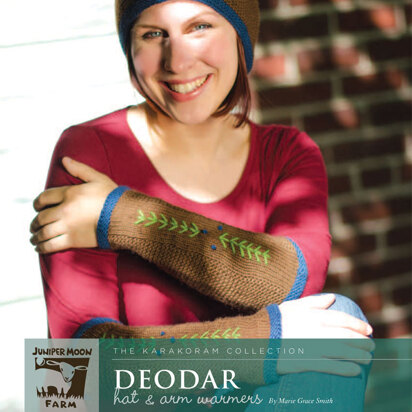 Deodar Hat & Arm Warmers Set in Juniper Moon Farm Tenzing - Downloadable PDF