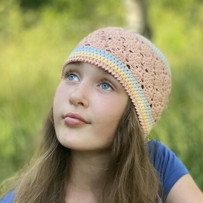 The Angelina striped beanie