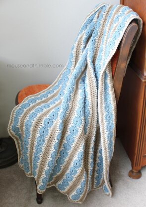 Ocean Shore Afghan Blanket UK TERMS 5436