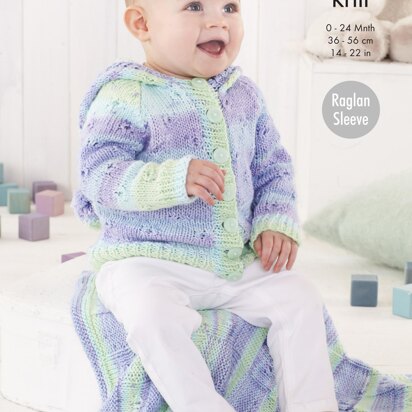 Baby Set in King Cole Cottonsoft Baby Crush DK - 5632 - Downloadable PDF