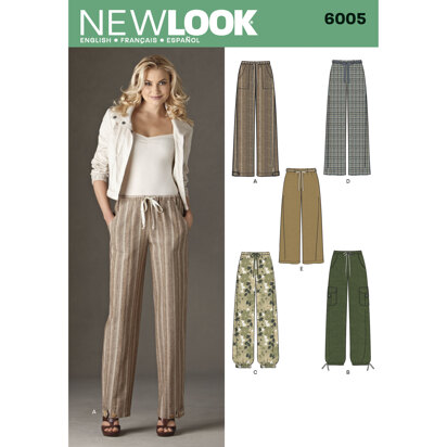 New Look Misses' Pants 6005 - Paper Pattern, Size A (10-12-14-16-18-20-22)