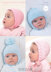 Baby's Bonnets and Helmets in Sirdar Snuggly 4 Ply 50g - 1371 - Downloadable PDF