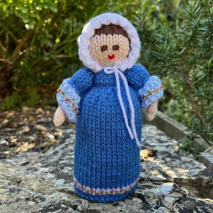 Caroline - An 1808 Regency Doll Knitting Pattern - Toy Knitting Pattern