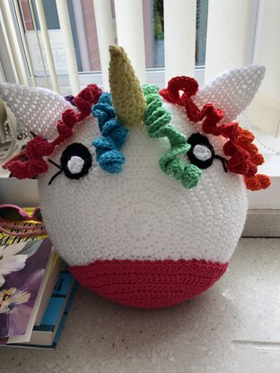 Crochet Unicorn Cushion