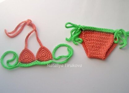 Peach Bikini Baby Set