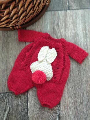 Doll Clothes, Overalls Knitting Pattern