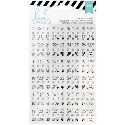 American Crafts Heidi Swapp Memory Planner Clear Stickers - Date