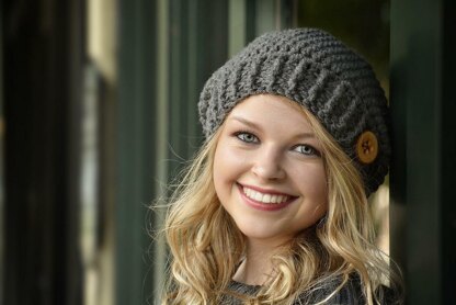 Button Tab Slouchy Hat / Pattern 020