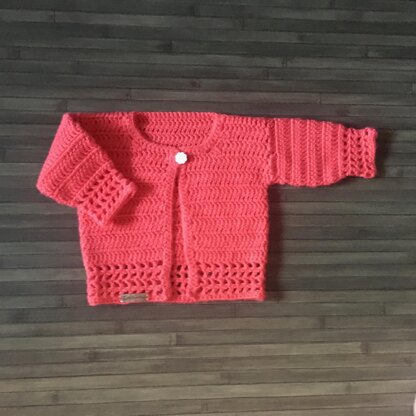 Coral Baby Cardigan