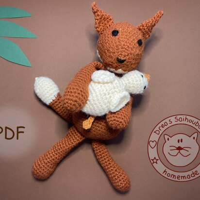 Fox with goose amigurumi