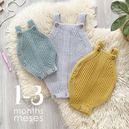 1-3 months - SNAPPY Crochet Romper