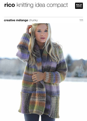 Shawl Collared Cardigan in Rico Creative Melange Chunky - 111