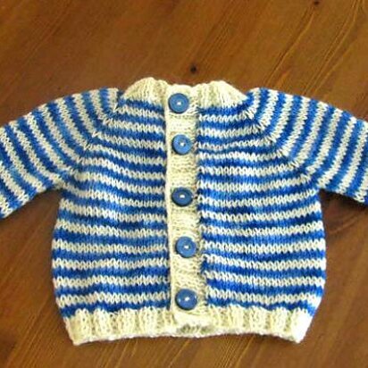 Basic Raglan Baby Cardigan Sweater - knitting pattern