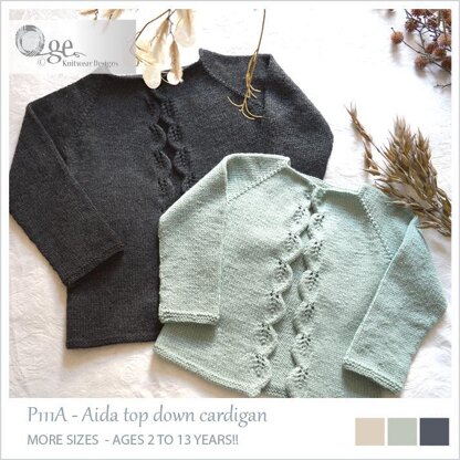 Aida top-down cardigan - P111A