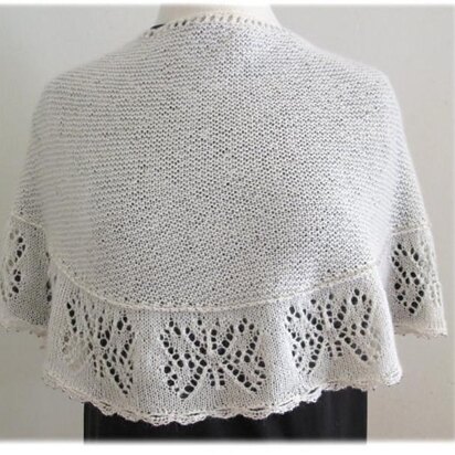 K917-Parvaneh (Butterfly) Shawlette - knitting pattern