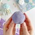 Jellyfish crochet keychain pattern Amigurumi ocean animal toy Bag charm Car mirror hanging decor