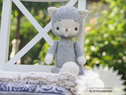 Knitting Pattern Large Kitty toy