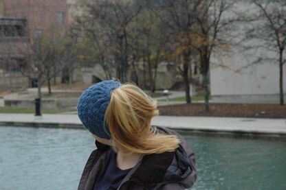 Basketweave Messy Bun Hat