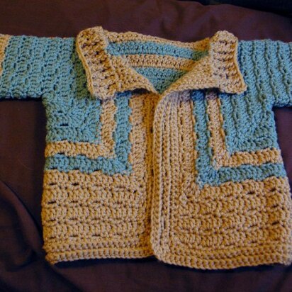 All-in-One Crochet Cardi for Baby UK Version