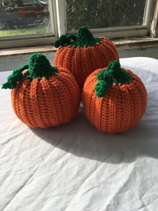 Stuffed Pumpkin Trio