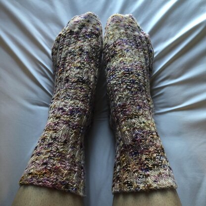 Speckled Cable Socks