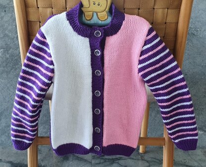 Phoebe - Child’s 8ply cardigan in three colours