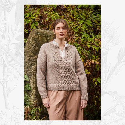 Rosalind Sweater -  Jumper Knitting Pattern For Women in Willow & Lark Strath by Willow & Lark