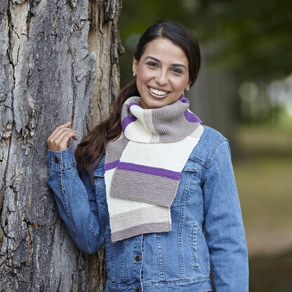 741 Cadence Scarf - Knitting Pattern for Men and Women in Valley Yarns Valley Superwash DK