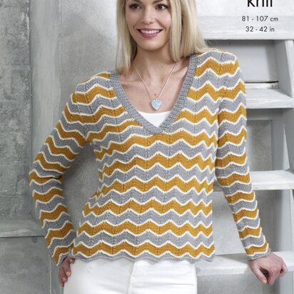 Sweater & Cardigan in King Cole Luxury Merino DK  - 5243 - Downloadable PDF