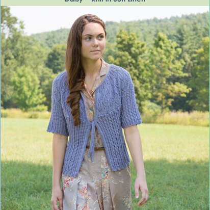 Daisy Cardigan in Classic Elite Yarns Soft Linen - Downloadable PDF