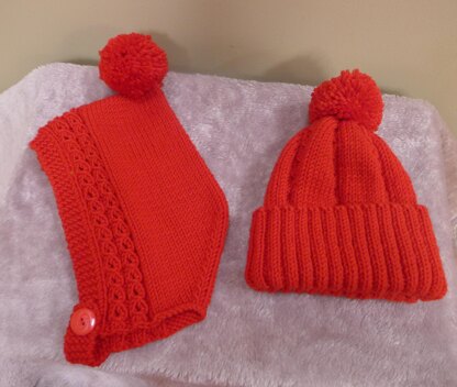 Little Red Riding Hood Cape, Hat sock set