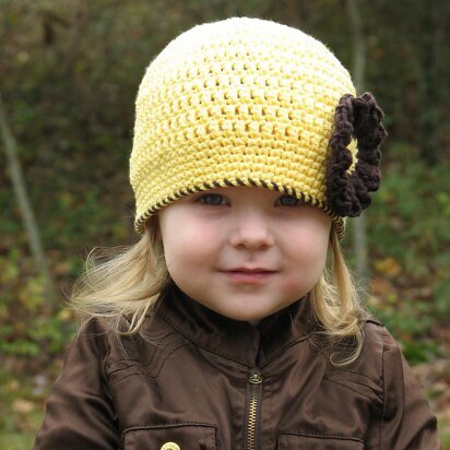 Sunshine Beanie with Flower