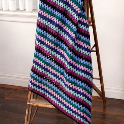 Granny Stripes Afghan in Caron Simply Soft, Simply Soft Collection & Simply Soft Brites - Downloadable PDF