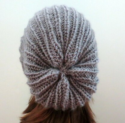 The Yvette Slouch Hat with Perpendicular Lines