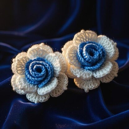 A crochet 3D flower pattern