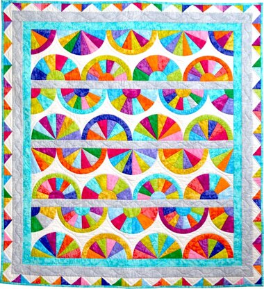 Michael Miller Fabrics Krystal Fans Quilt - Downloadable PDF