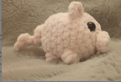 Crochet fluffy pig