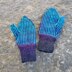 Children’s cable mittens  in twined technique