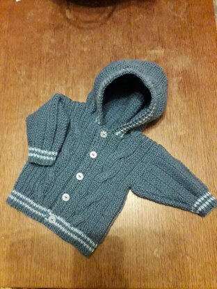 Ladder and cable baby hoodie