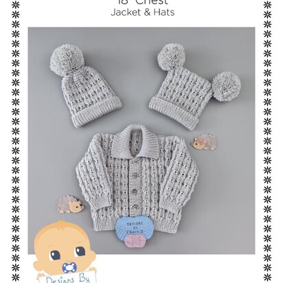 Aaron Baby Jacket & Hats 18 inch chest