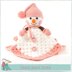 Snow girl and Snowman Comfort Blankets Blankie Lovey Crochet Soft Toys Baby Blanket