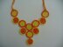 Round Flower Motifs Crochet Necklace